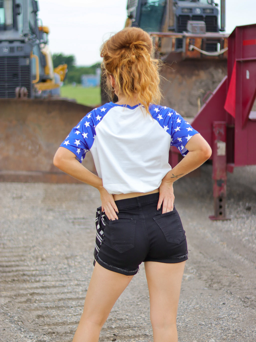 BLACK- Shenandoah Stud Shorts